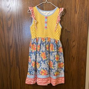Matilda Jane Girls Sleeveless Ruffle Sleeve Dress / size 10